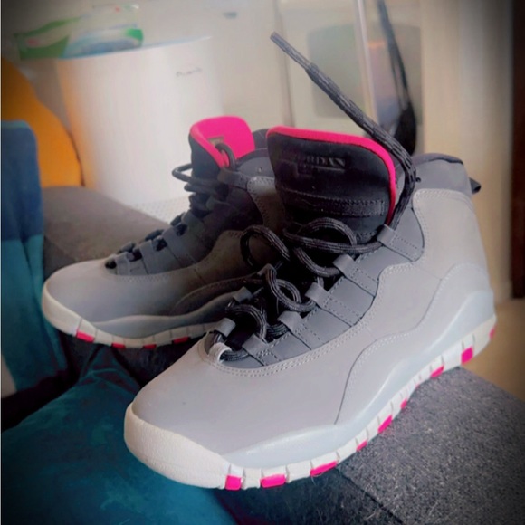 NIKE AIR JORDAN 10 X RETRO *SMOKE GREY-PINK* [487211-006] - Picture 4 of 8